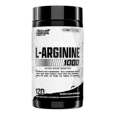 Nutrex Research, L-Arginine 1000, 120 Capsules, 60 Servings