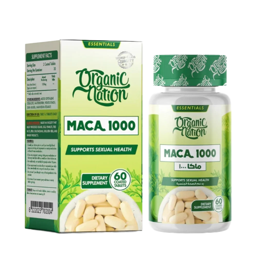 Organic Nation, Maca, 1000mg, 60 Coated Tablets, 30 Servings