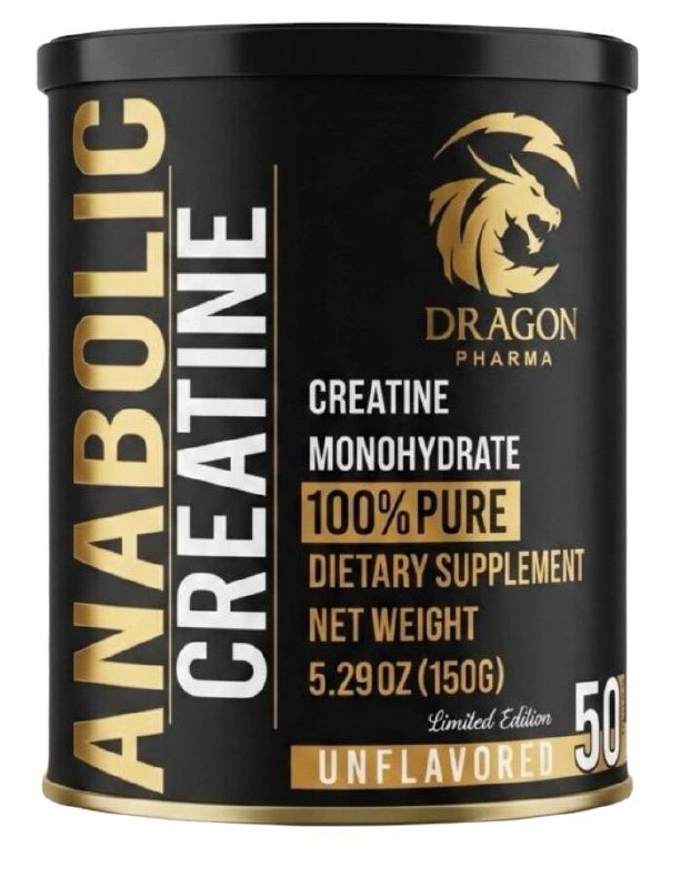 Dragon Pharma Creatine Monohydrate 100% Pure – 150g – 50 Servings