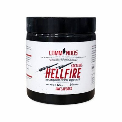 Commandos Creatine Hellfire 100% Micronized Creatine Monohydrate – 120g – 24 Scoops
